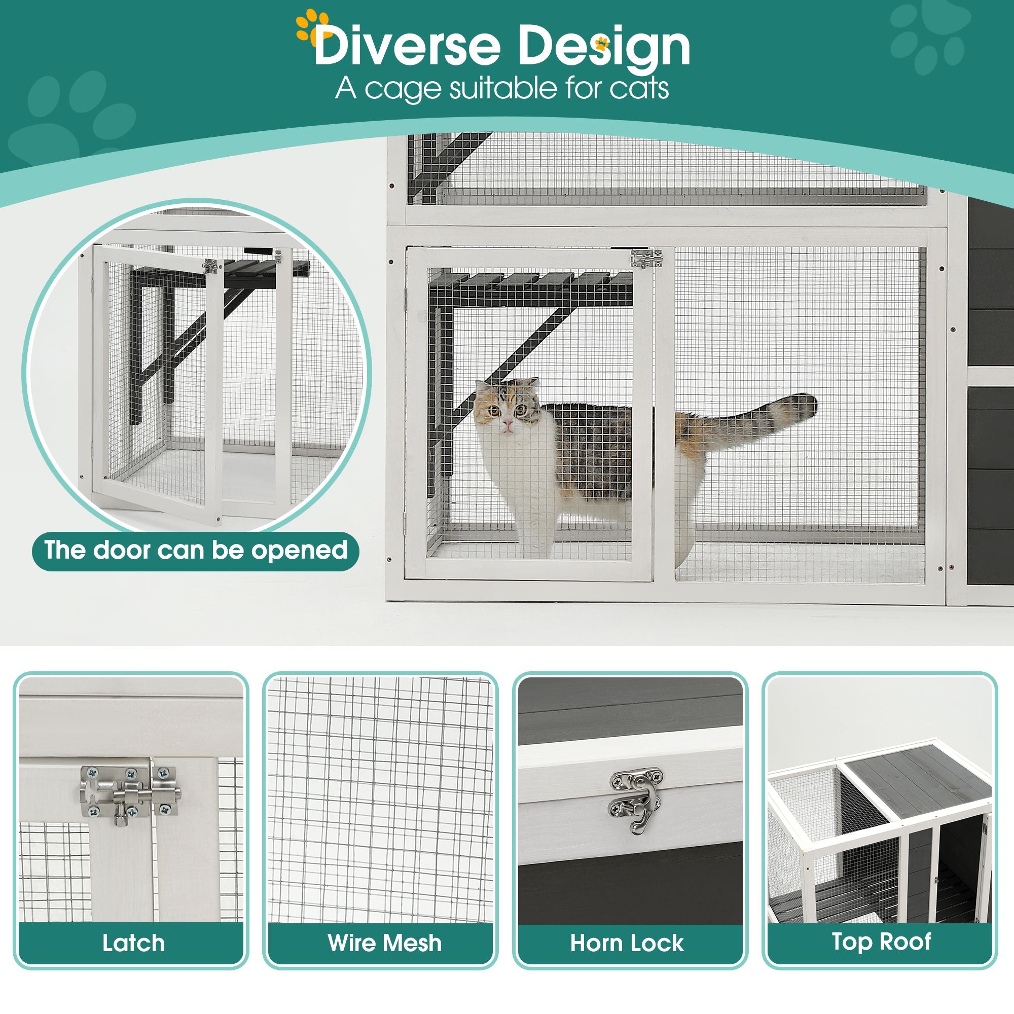 Give Your Feline Friends a Spacious Multi-Tier Cat Enclosure for Indoor & Outdoor Adventures