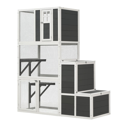 Give Your Feline Friends a Spacious Multi-Tier Cat Enclosure for Indoor & Outdoor Adventures