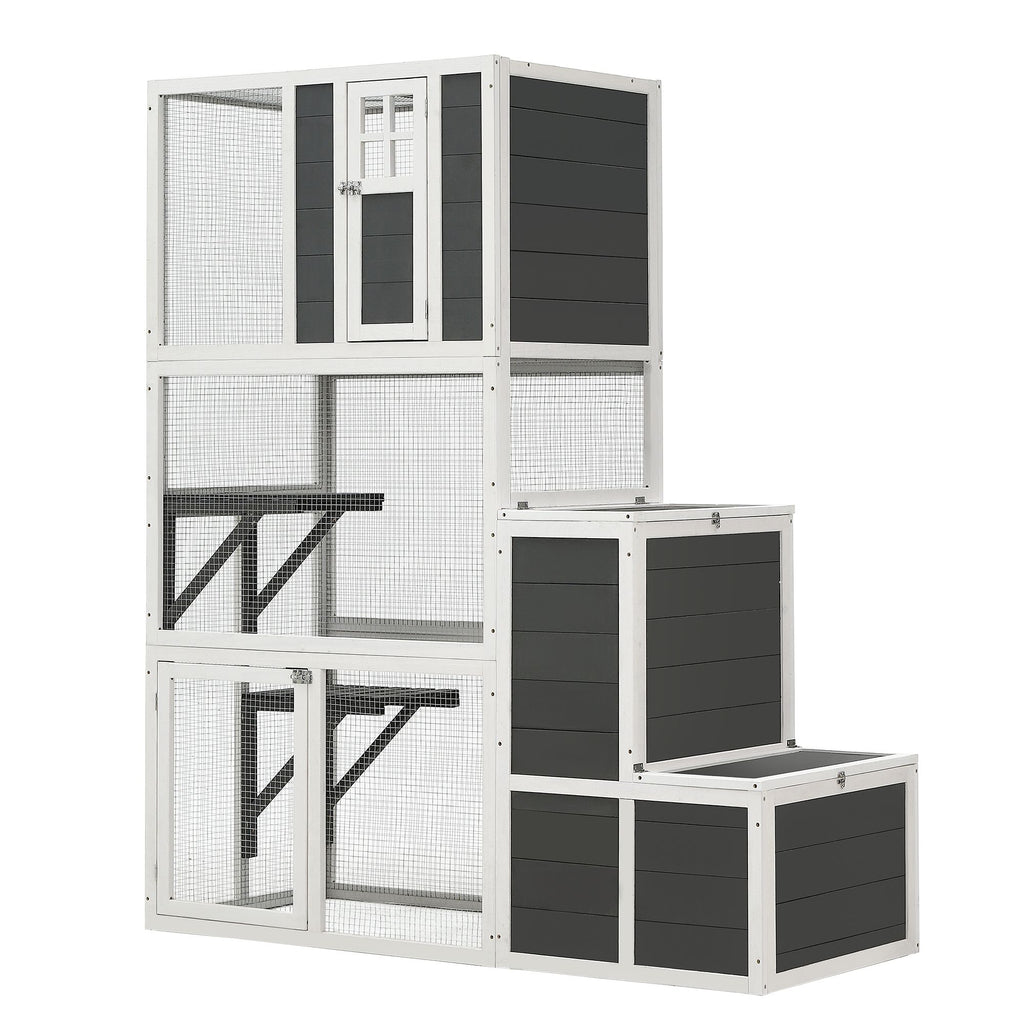 Give Your Feline Friends a Spacious Multi-Tier Cat Enclosure for Indoor & Outdoor Adventures