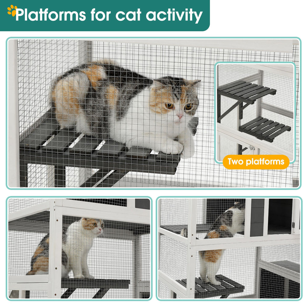 Spacious 3-Tier furniture-style Cat House for Indoor & Outdoor Use – image 16