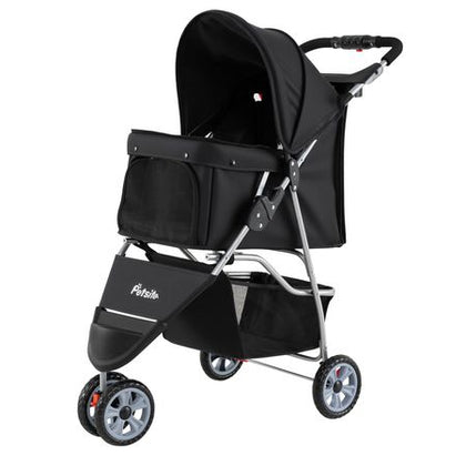 3 Wheel Pet Stroller for Small Dogs Cats up to 33 LBS