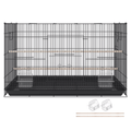 30" Bird Enclosure, Durable Metal Cage for Small Parrots, Budgies, Lovebirds, and Canaries, Includes Mobile Stand and Tray (Shipment from Walmart)