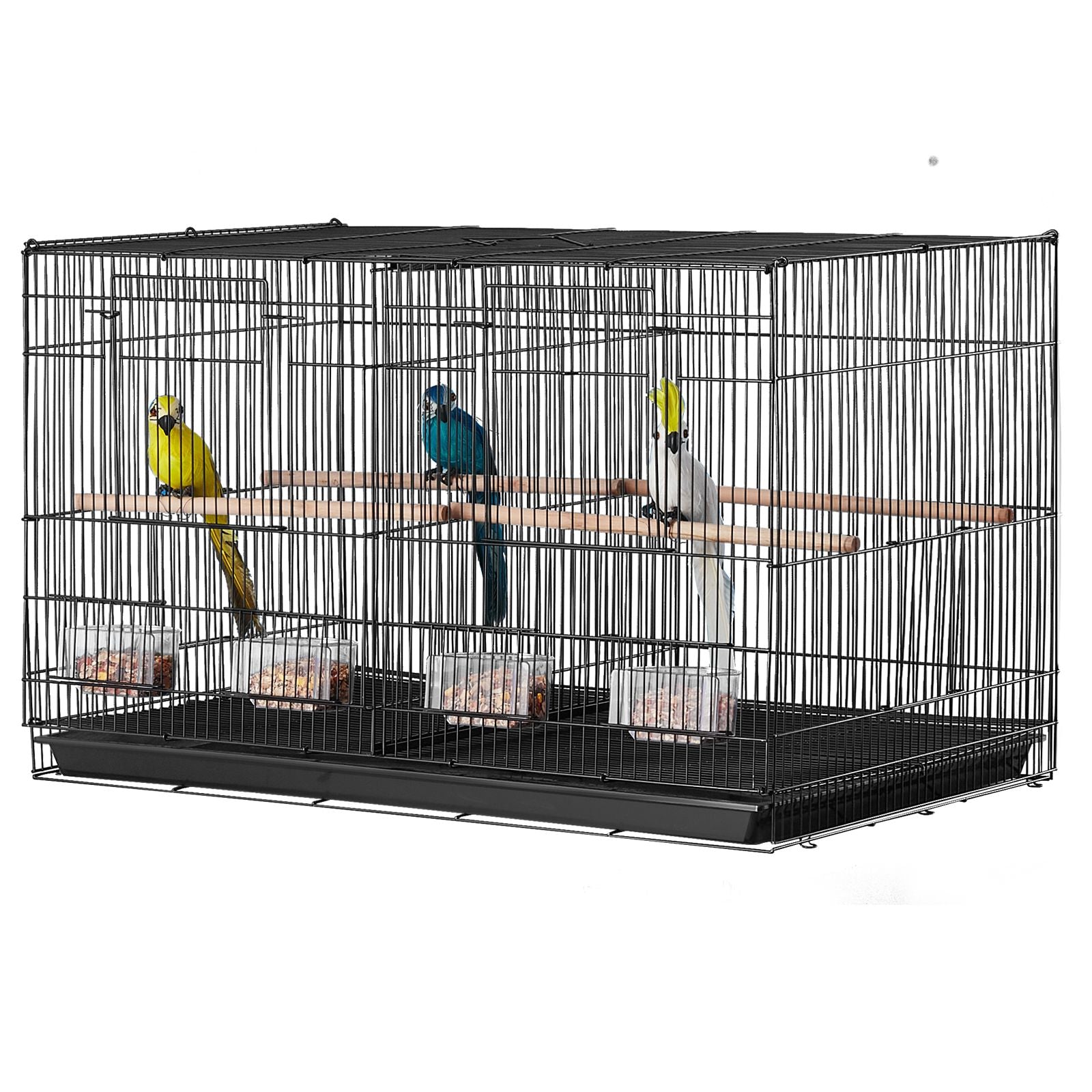 Versatile 30-Inch Stackable Bird Cage with Divider – Perfect for Small Parrots & Finches