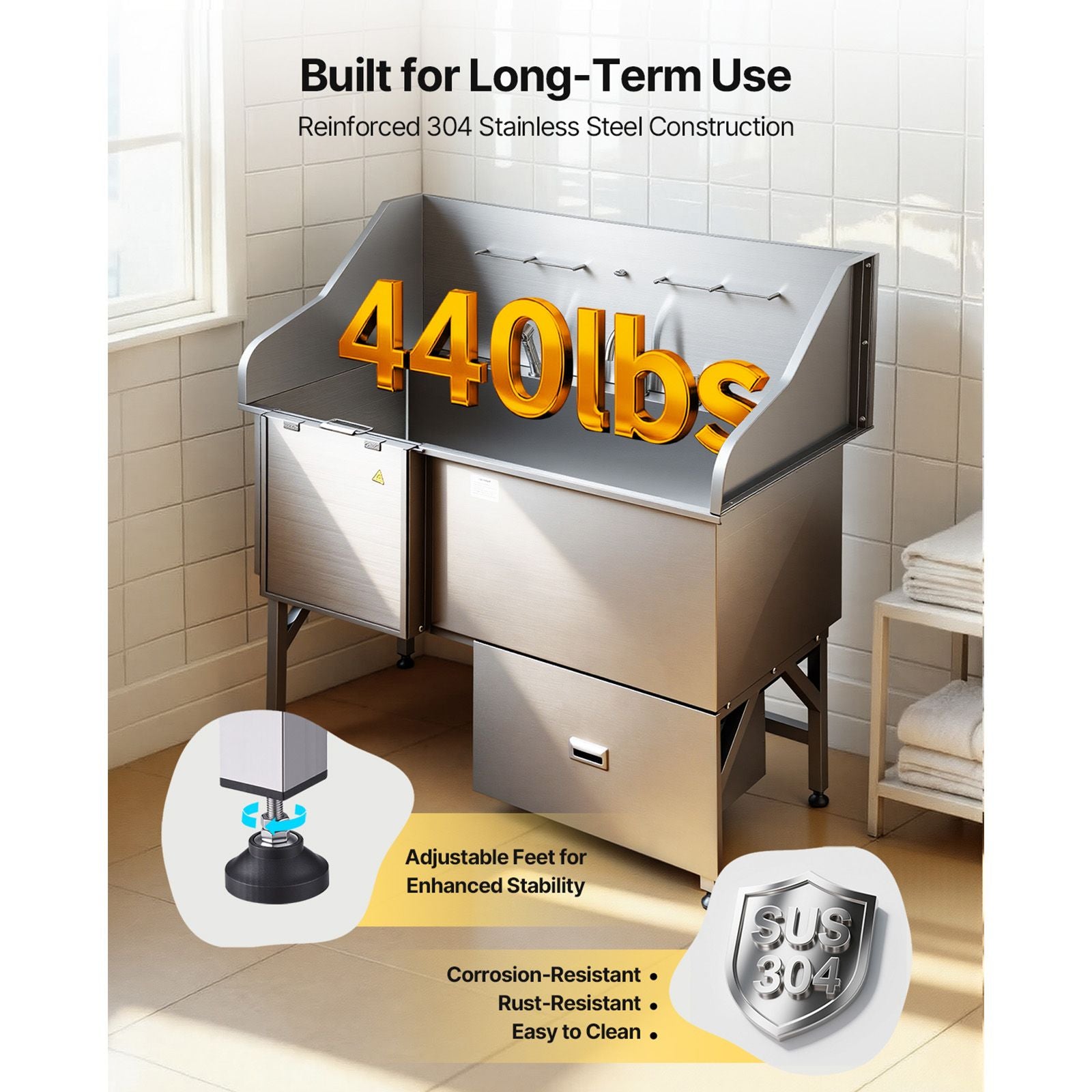 Professional-Grade Dog Washing Station for Easy, Mess-Free Baths