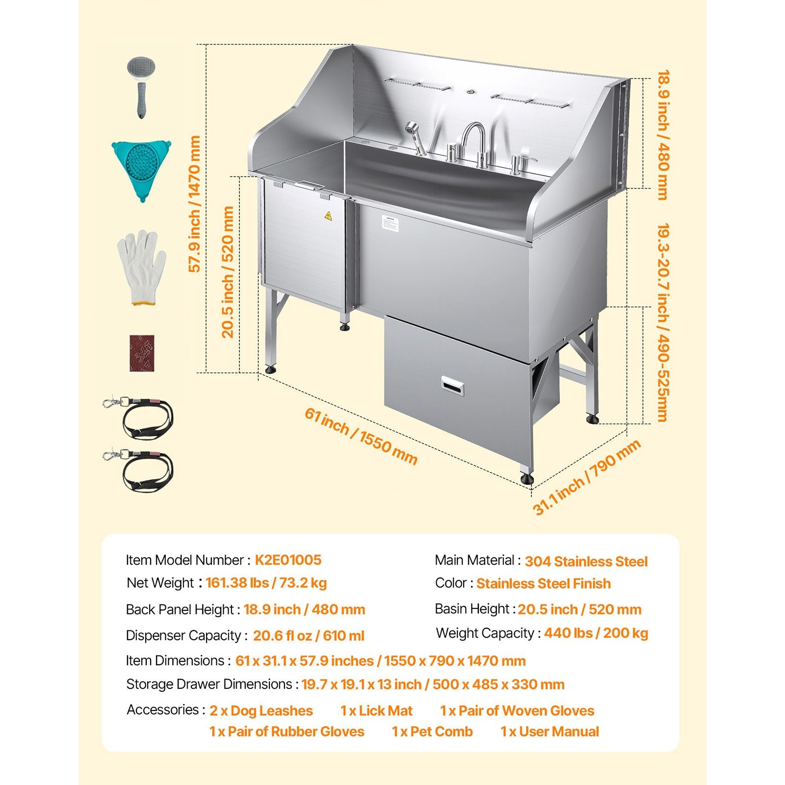 Professional-Grade Dog Washing Station for Easy, Mess-Free Baths