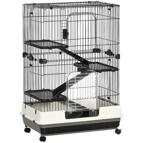 4-Level Small Animal Cage with Ramps, Platforms, and Wheels – image 2