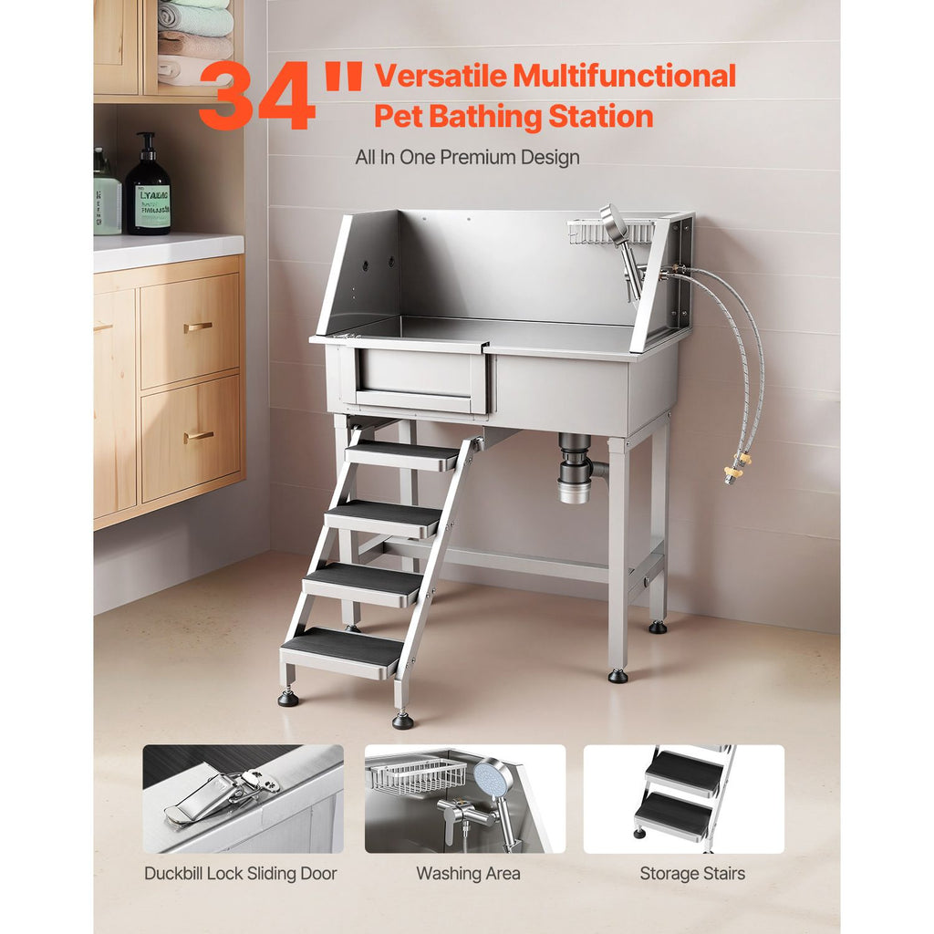 Elevate Your Pet Bathing Routine with the VEVOR 34" Dog Washing Station