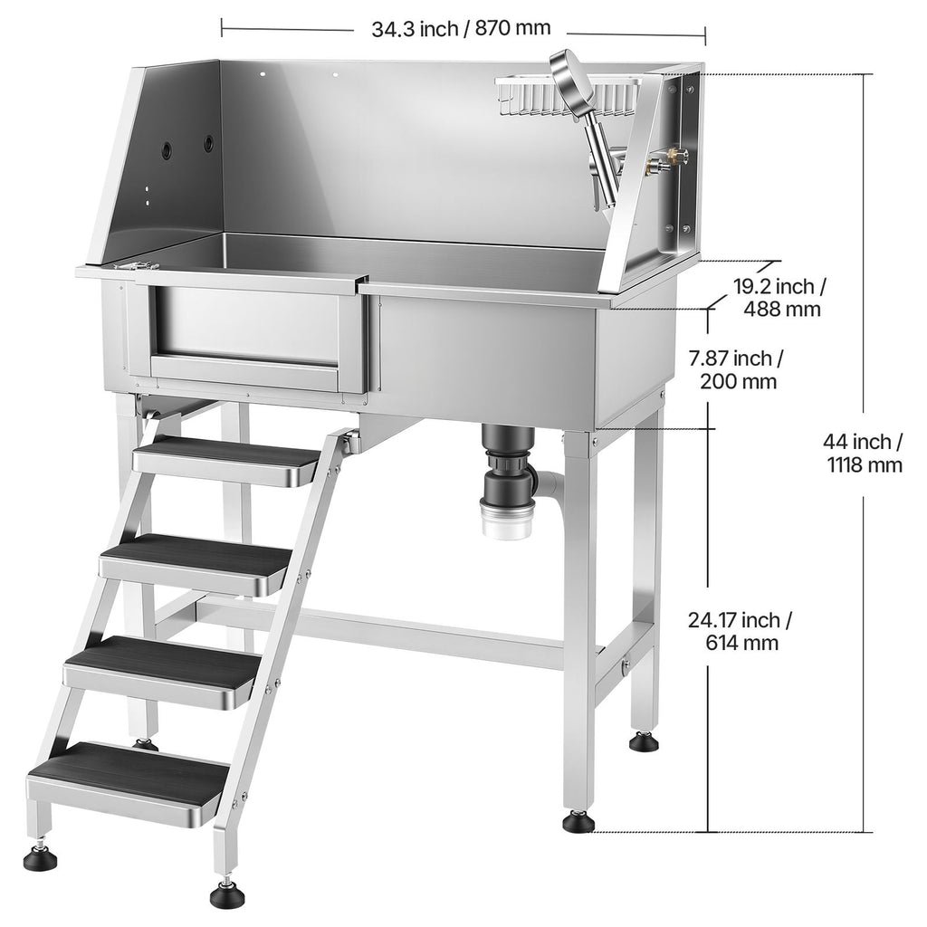 Elevate Your Pet Bathing Routine with the VEVOR 34" Dog Washing Station