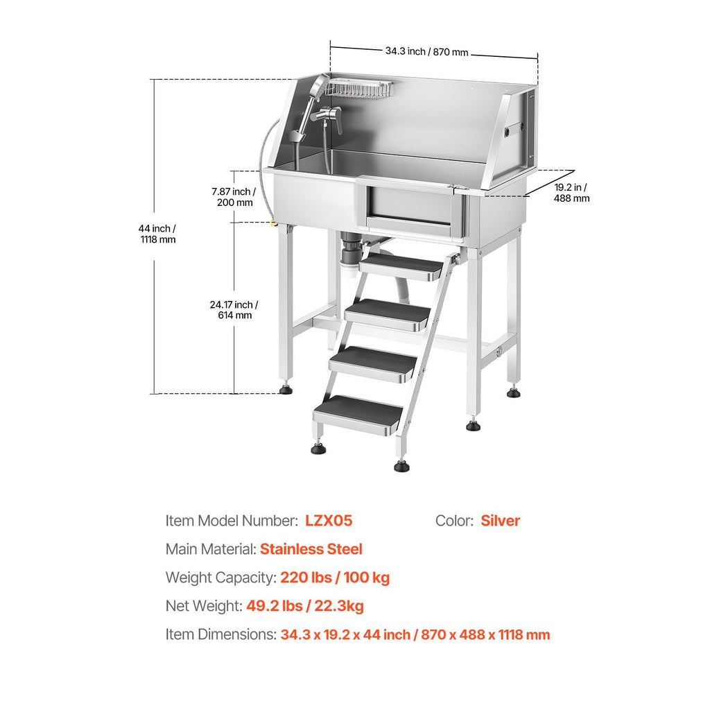 Elevate Your Pet Grooming with a Professional Stainless Steel Dog Washing Station