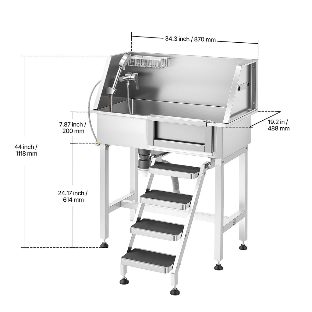 Elevate Your Pet Grooming with a Professional Stainless Steel Dog Washing Station