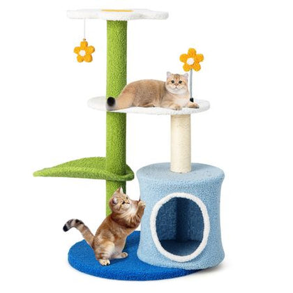 Elevate Your Cat's Playtime with the 4-Tier Cute Cat Tree
