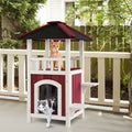 34- furniture-style Cat House with Balcony & Jumping Platforms