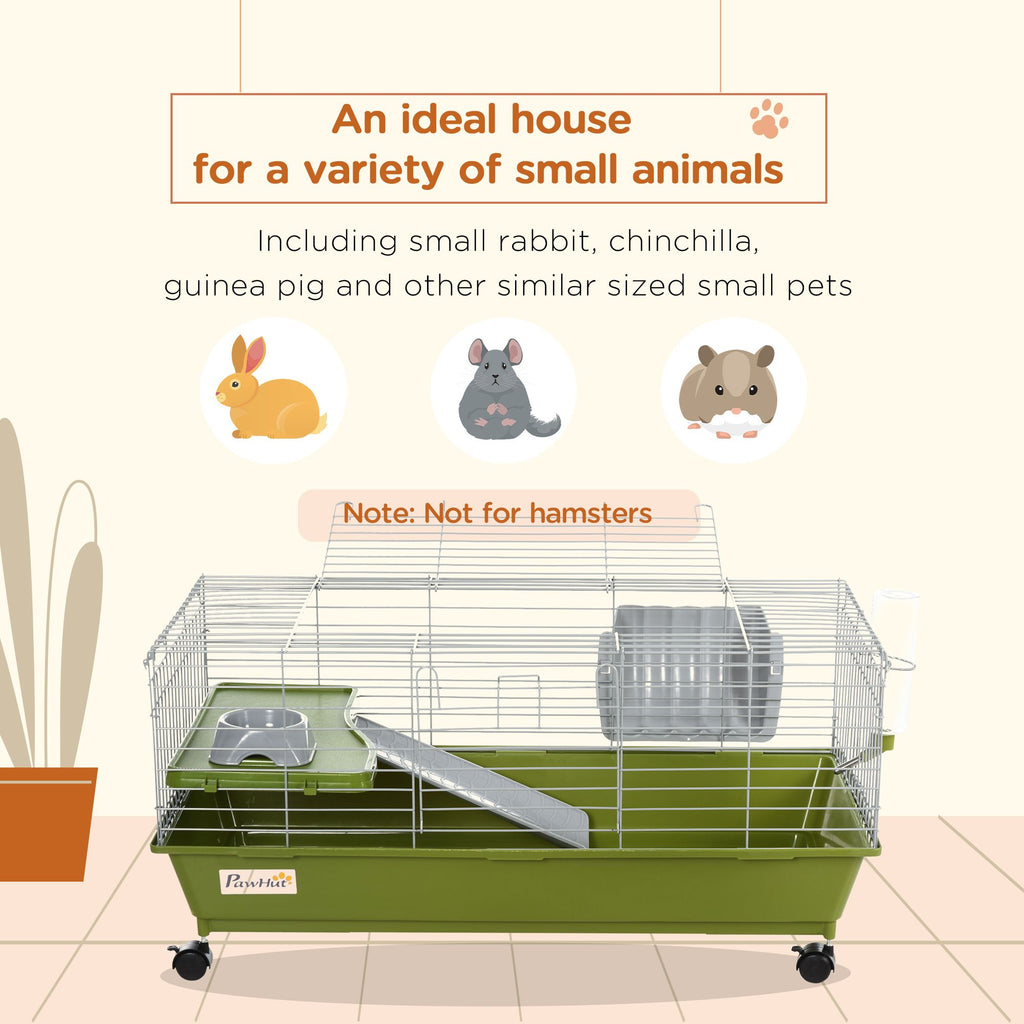 Rolling Small Animal Cage with All Accessories – Perfect for Guinea Pigs & Bunnies