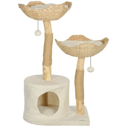 37-Inch Cat Tree with Wooden Posts & Anti-Tip Kit for Active Felines