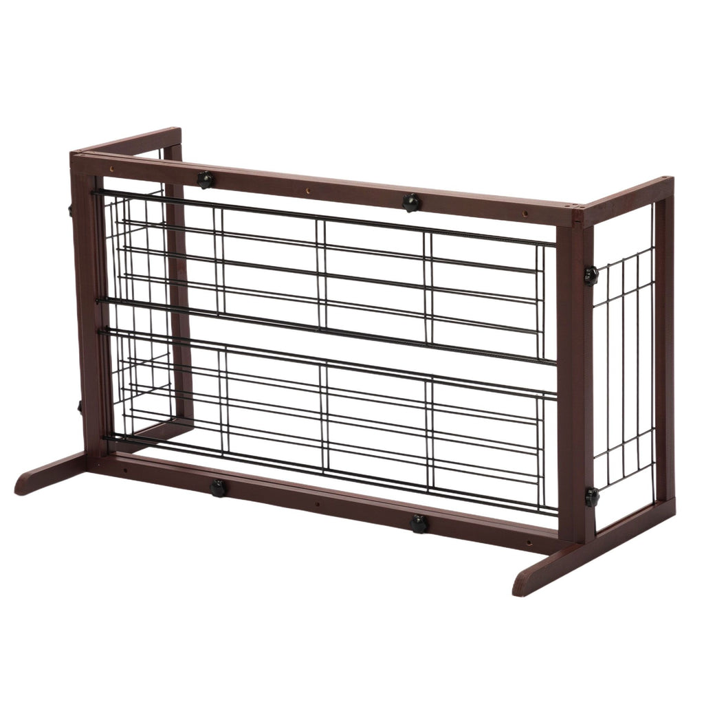 Stylish & Adjustable Wooden Pet Gate – Keep Your Pup Safe in Style