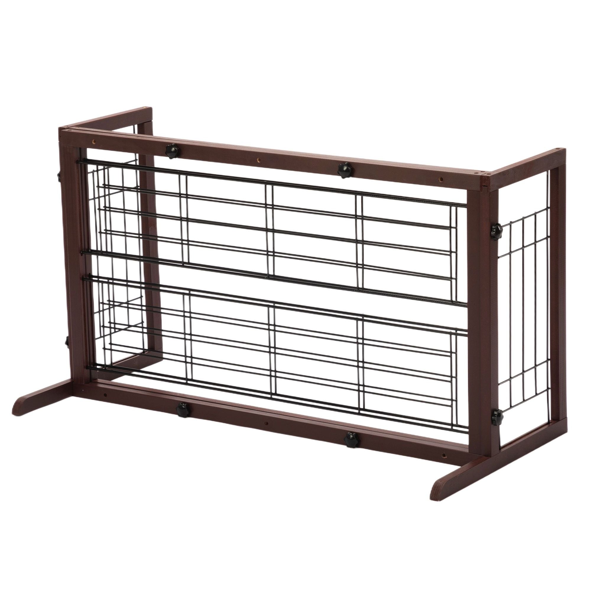 Stylish & Adjustable Wooden Pet Gate – Keep Your Pup Safe in Style