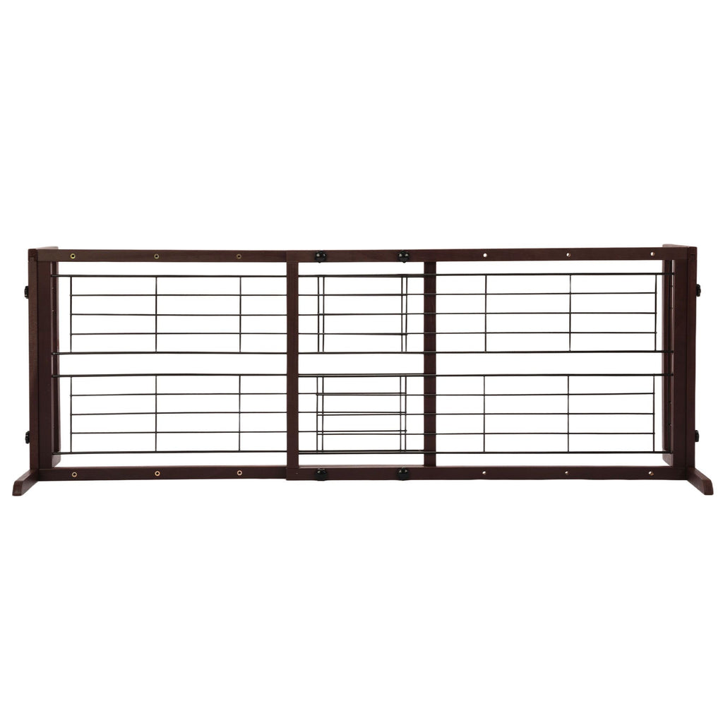 Stylish & Adjustable Wooden Pet Gate – Keep Your Pup Safe in Style