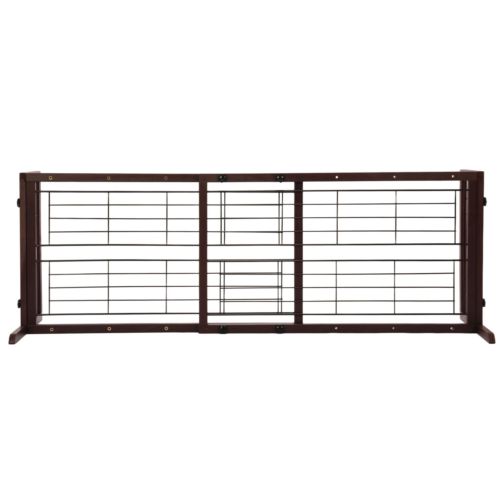 Stylish & Adjustable Wooden Pet Gate – Keep Your Pup Safe in Style