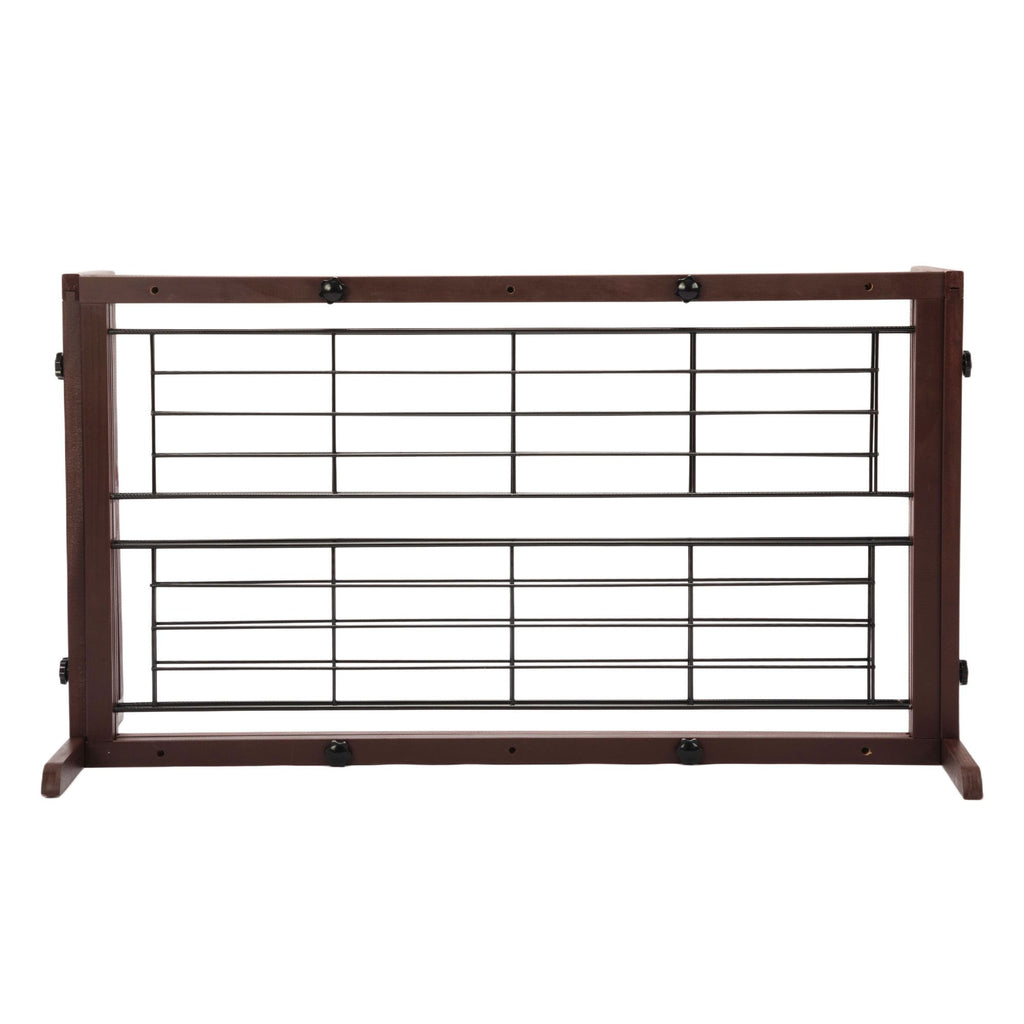Stylish & Adjustable Wooden Pet Gate – Keep Your Pup Safe in Style