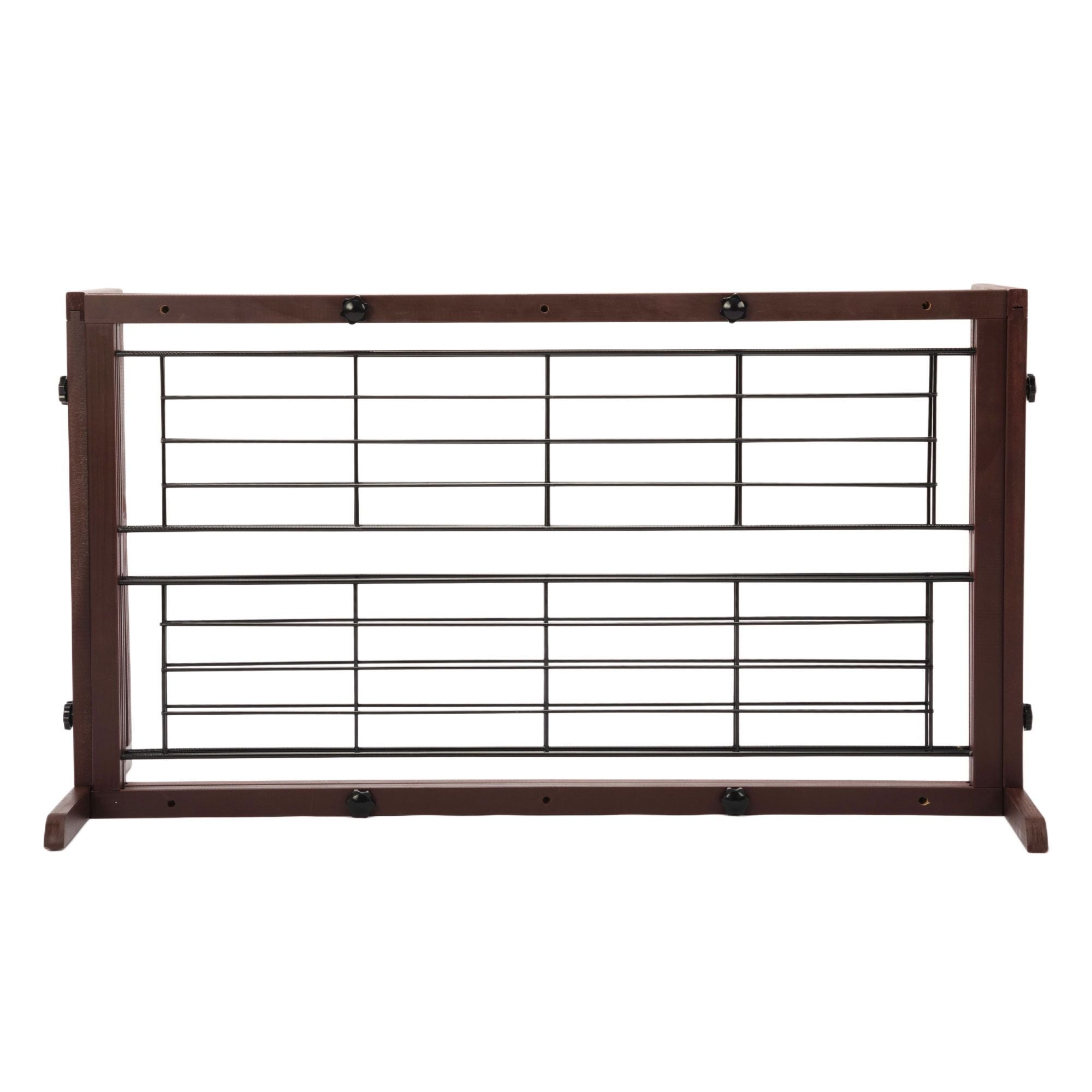 Stylish & Adjustable Wooden Pet Gate – Keep Your Pup Safe in Style