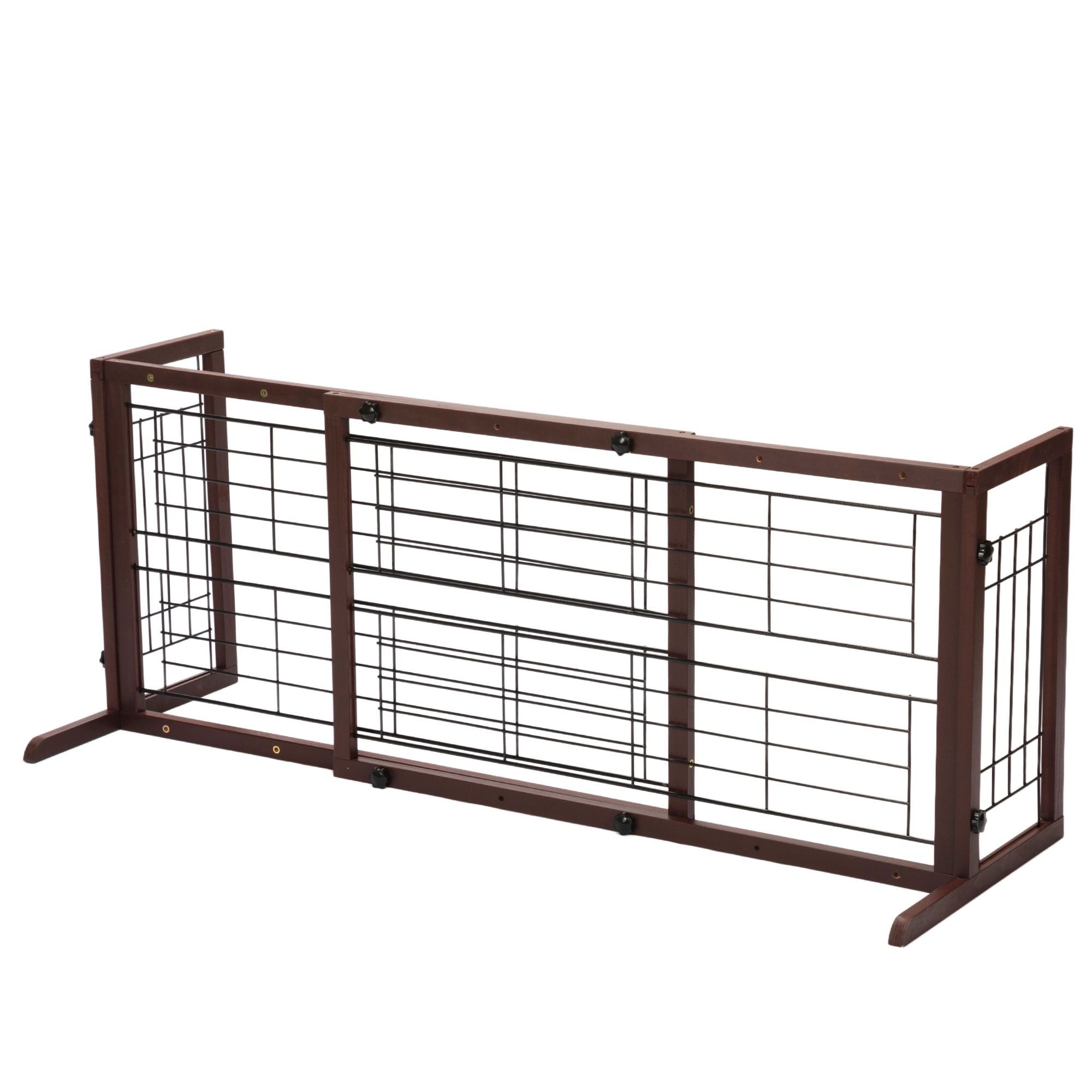 Stylish & Adjustable Wooden Pet Gate – Keep Your Pup Safe in Style