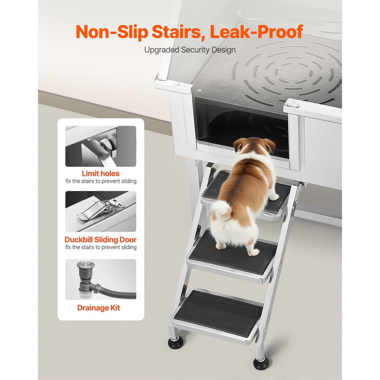 Professional Pet Grooming Tub with Hot & Cold Faucet – Make Bath Time a Breeze