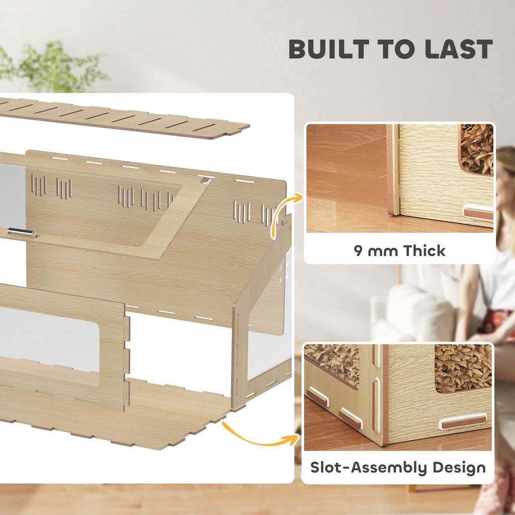 Spacious 39" Hamster Cage with Acrylic Windows & Openable Top