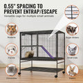 Large 2-Tier Rolling Ferret Cage with Ramps & Easy-Clean Tray