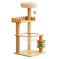 Cat Tower with Sisal Scratching Posts, Top Perch, Hammock, and Toys