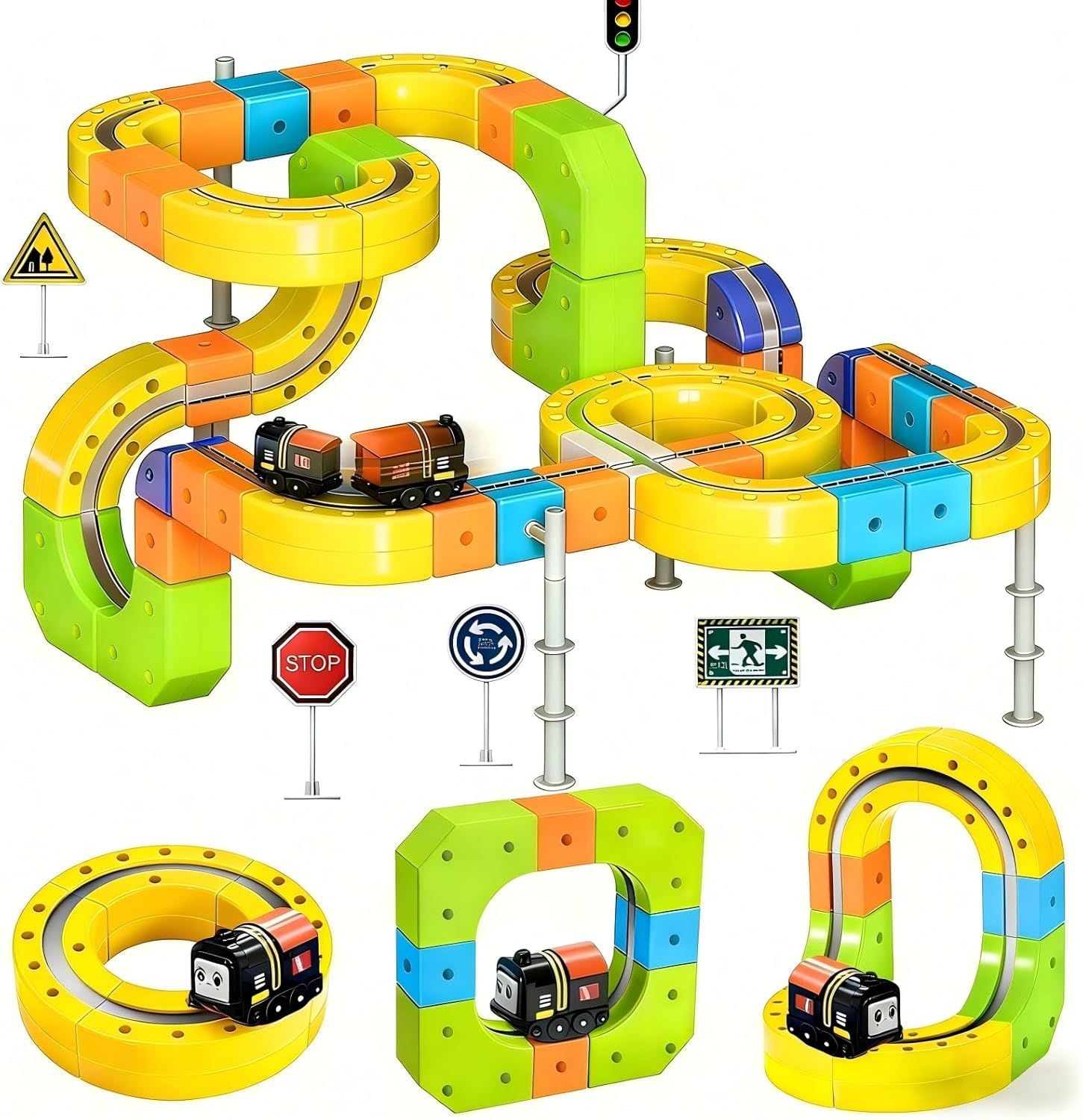 3D Gravity-Defying Electric Magnetic Train Set – 105PCS Kit