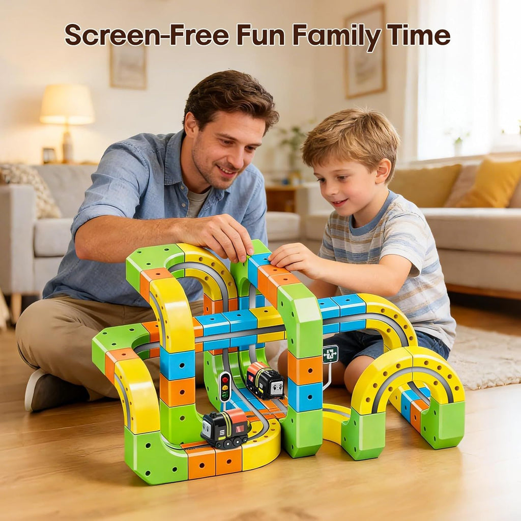 3D Gravity-Defying Electric Magnetic Train Set – 105PCS Kit