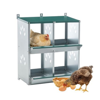structured Chicken Nesting Box with 4 Compartments