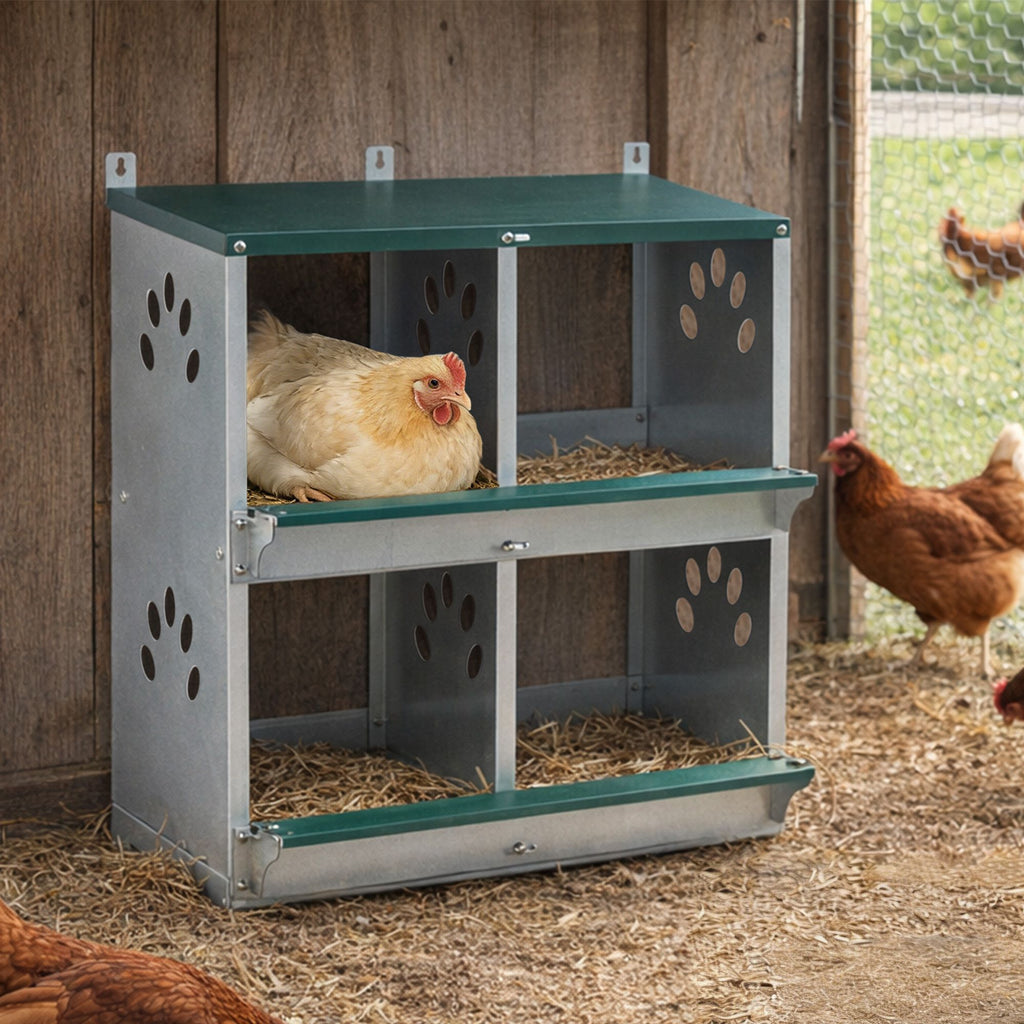 structured Chicken Nesting Box with 4 Compartments