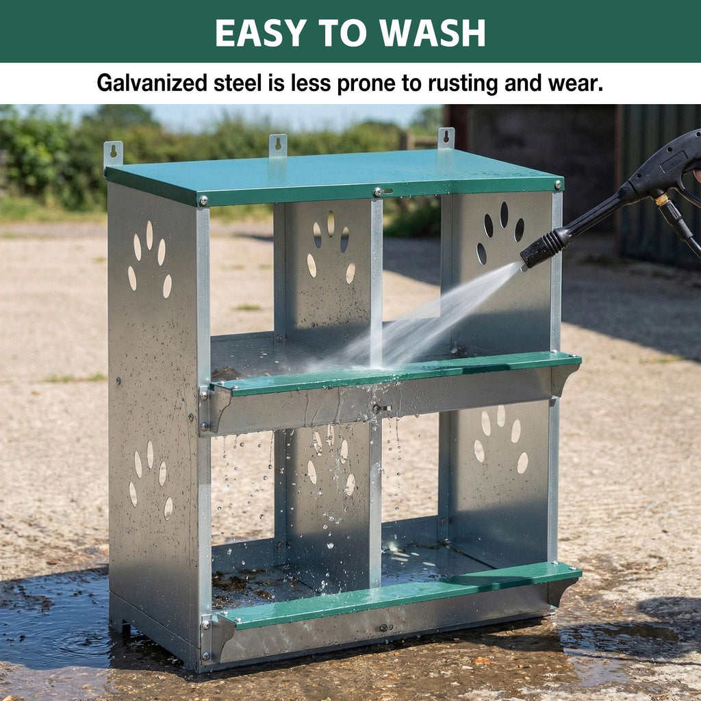 structured Chicken Nesting Box with 4 Compartments