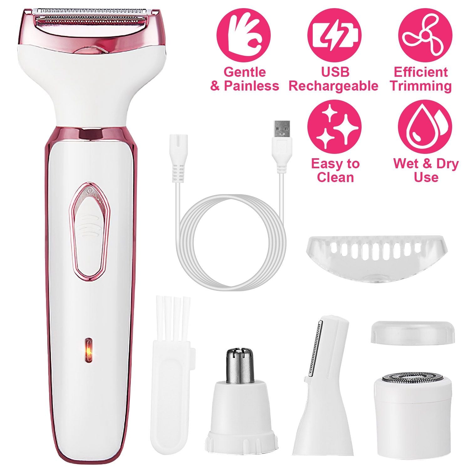Gentle 4-in-1 Electric Grooming Kit for Your Dog's Sensitive Areas