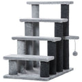 4-Level Cat Stair & Dog Stairs with Hanging Ball and Cozy Steps