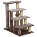 4-Level Cat Steps with Scratching Posts – Cozy Flannel Ladder for Beds & Sofas