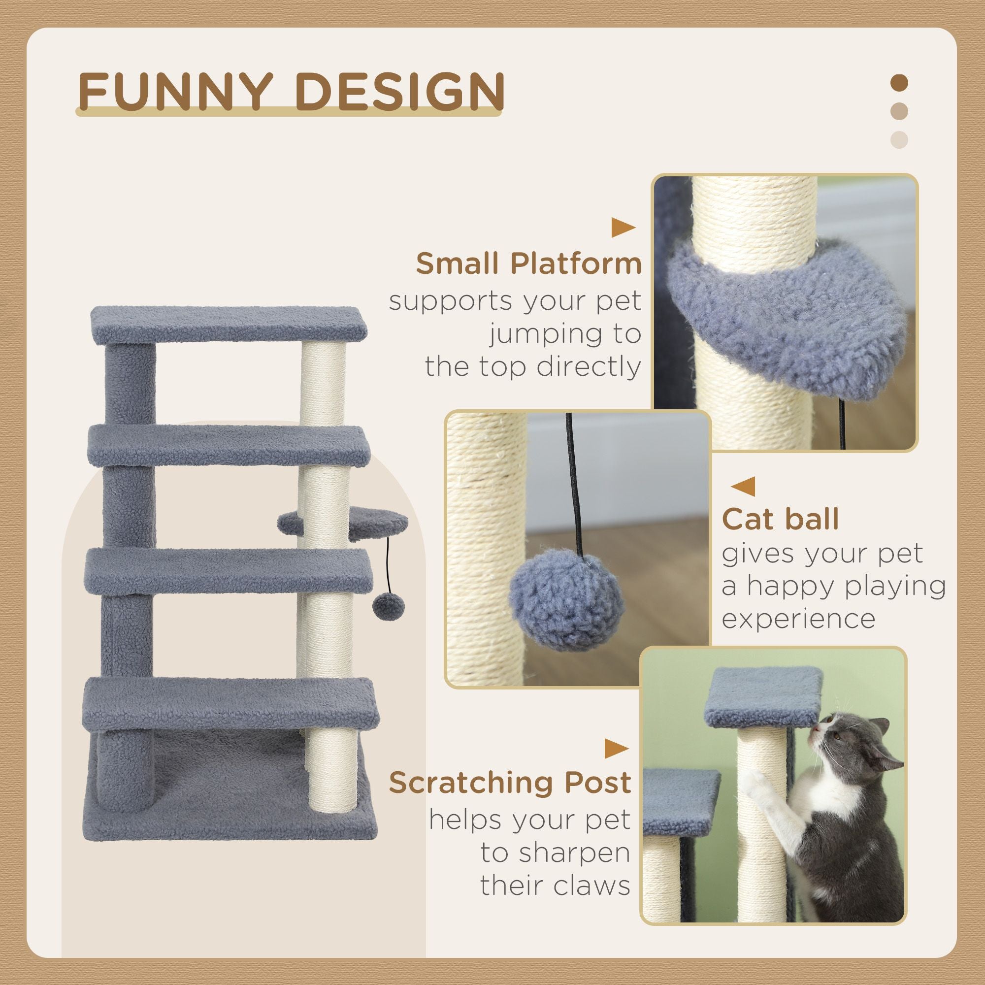 Climb, Scratch, and Play: 4-Level Cat Steps for Bed and Sofa