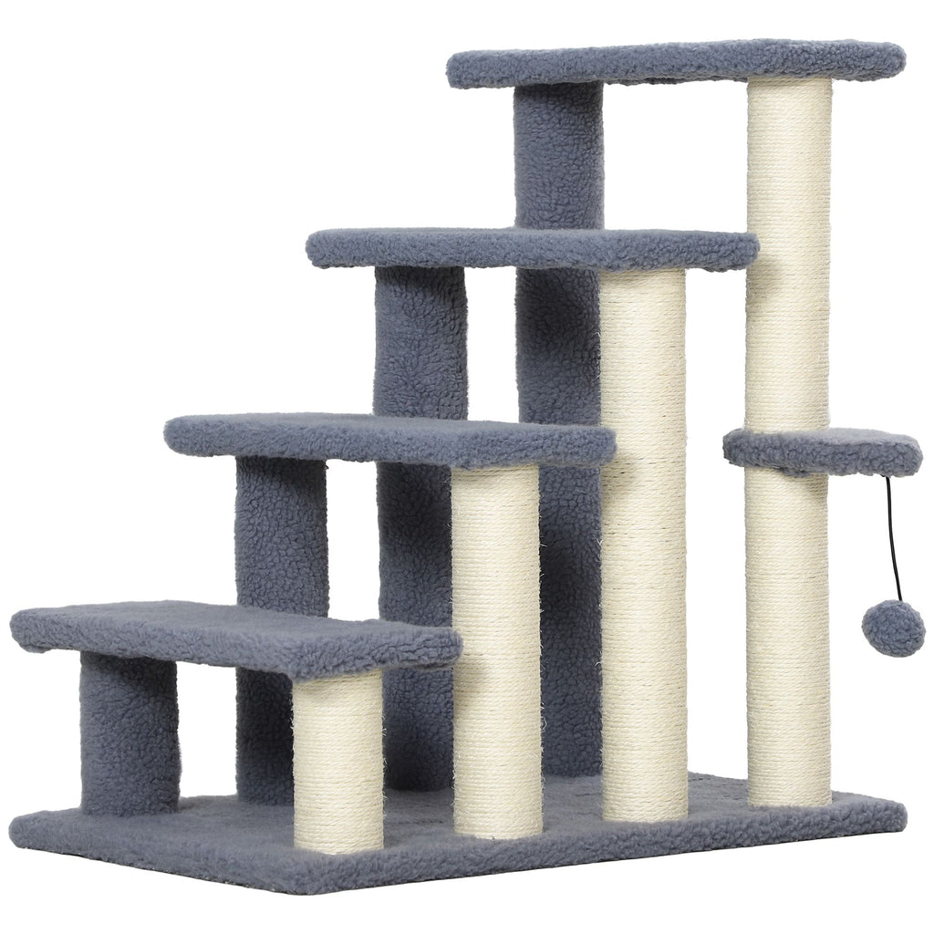 Climb, Scratch, and Play: 4-Level Cat Steps for Bed and Sofa