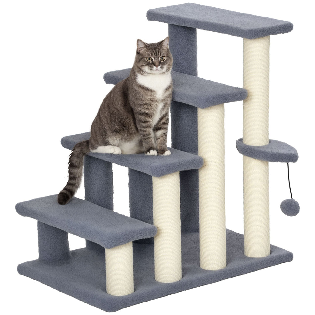 Climb, Scratch, and Play: 4-Level Cat Steps for Bed and Sofa