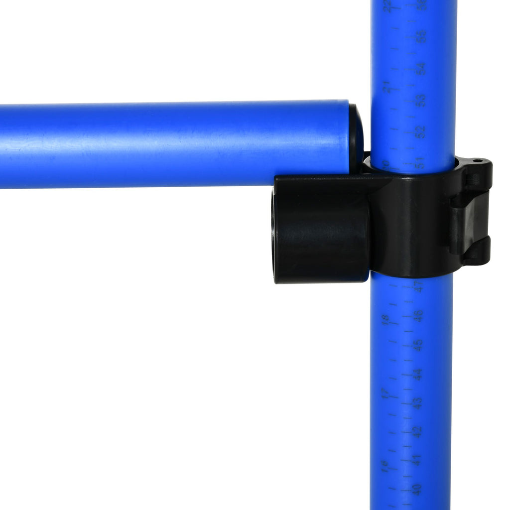 4 Piece Dog Agility Starter Kit, Adjustable Jump Bars, Carry Bag, Blue