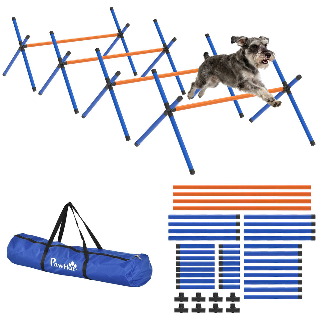 Engage Your Dog with a Complete Agility Course Set – Adjustable Jumps for Fun Training