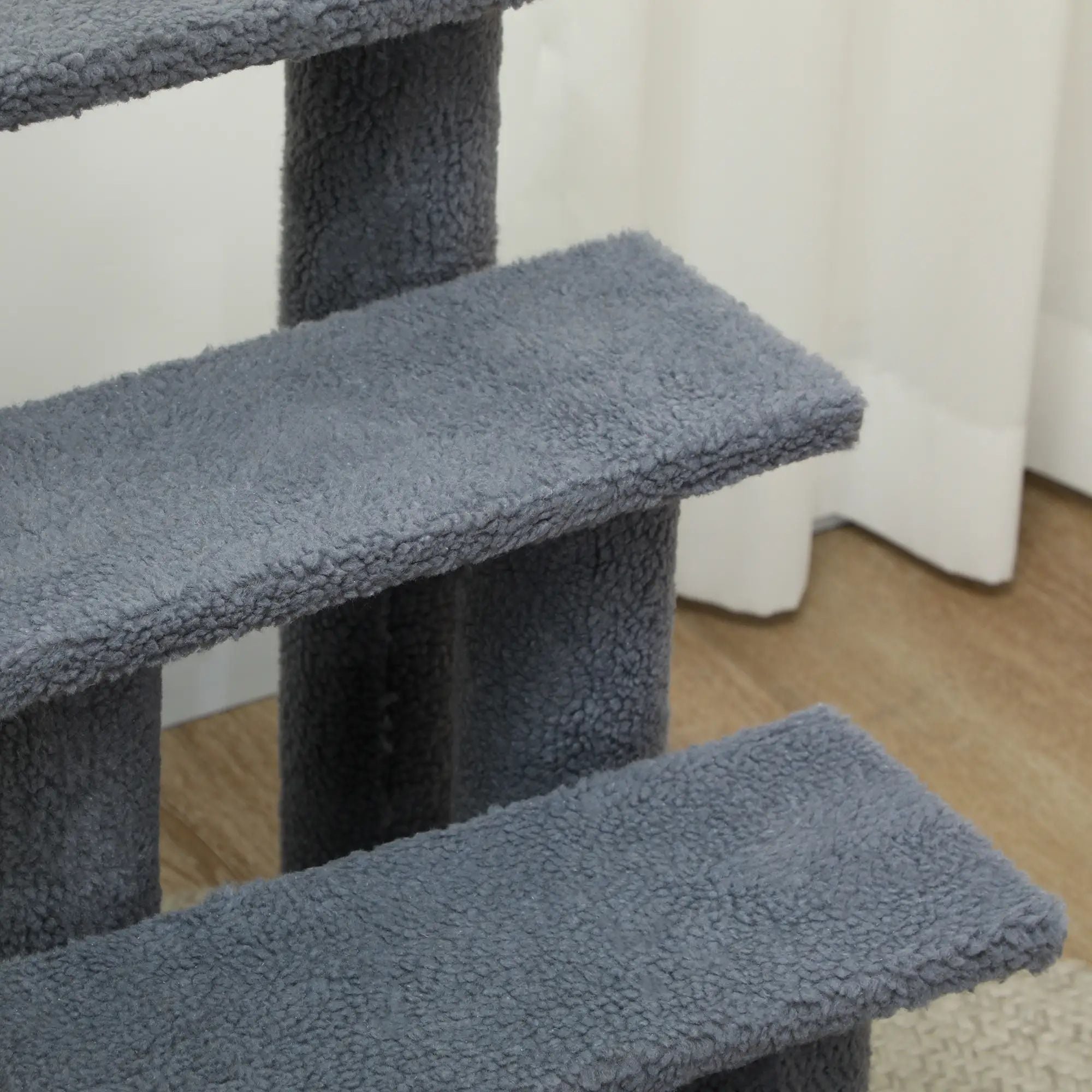 Multi-Level Carpeted Cat Scratching Stairs for Play and Rest