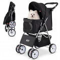 4 Wheel Pet Stroller for Small Dogs Cats up to 33 LBS