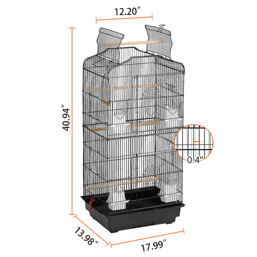 Give Your Feathered Friend a Spacious Home with This 41-Inch Open Top Bird Cage