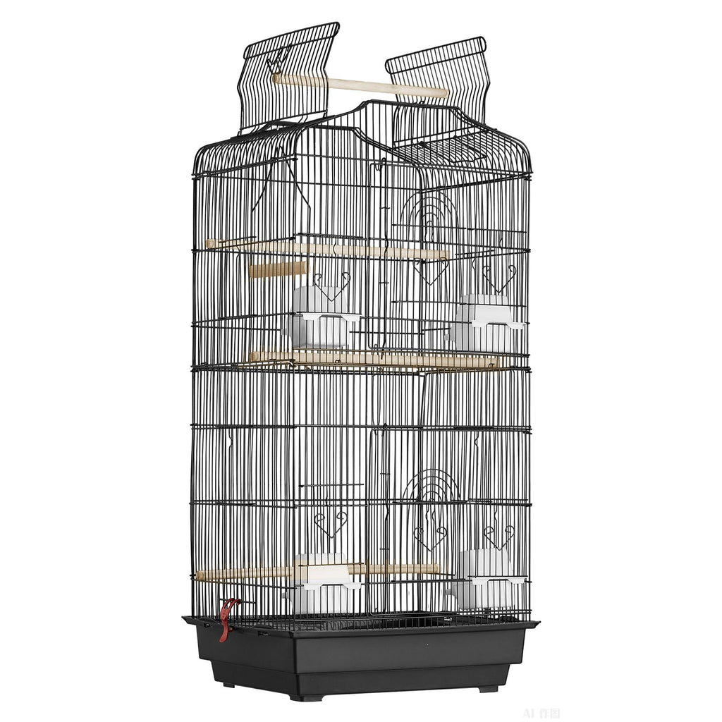 Give Your Feathered Friend a Spacious Home with This 41-Inch Open Top Bird Cage