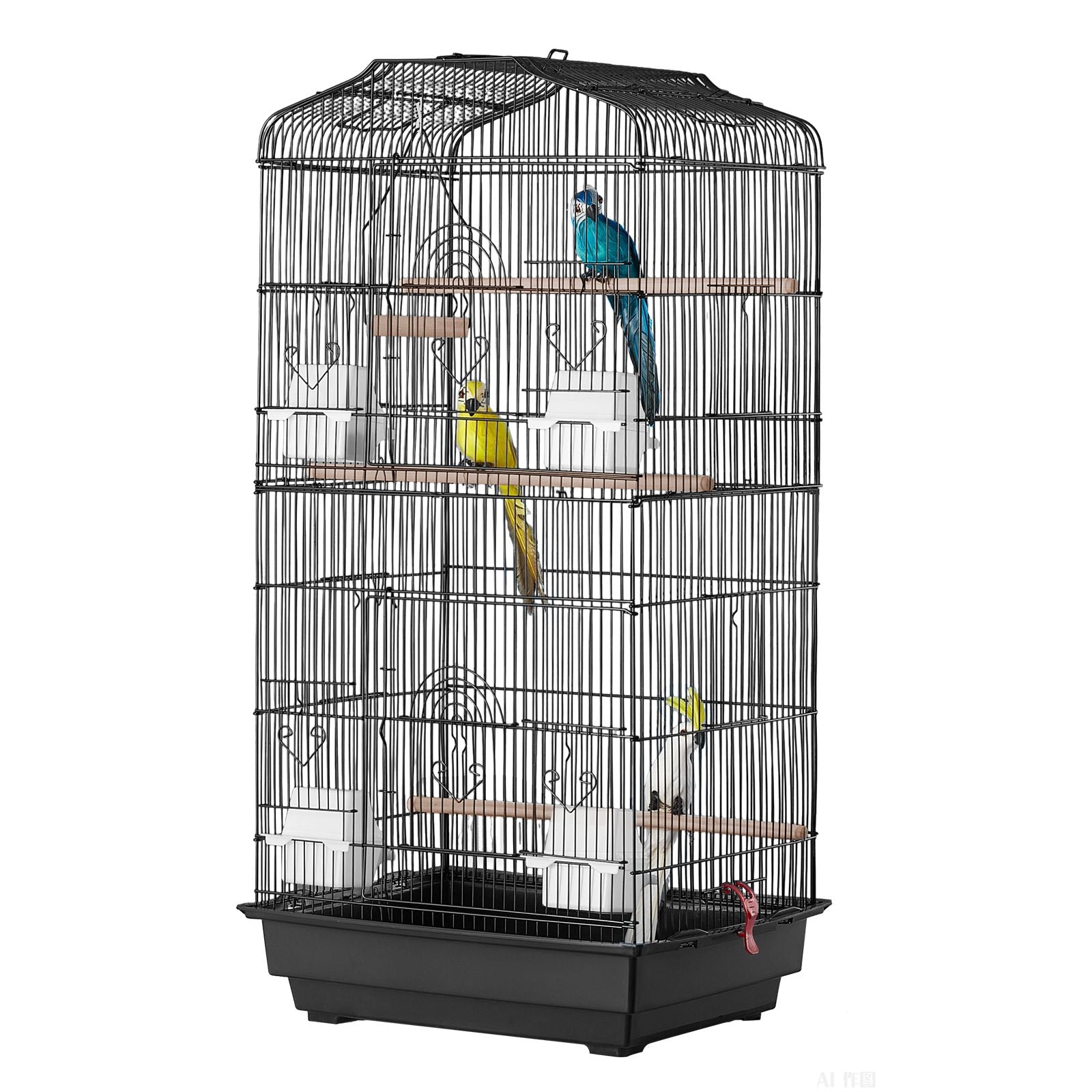 Give Your Feathered Friend a Spacious Home with This 41-Inch Open Top Bird Cage