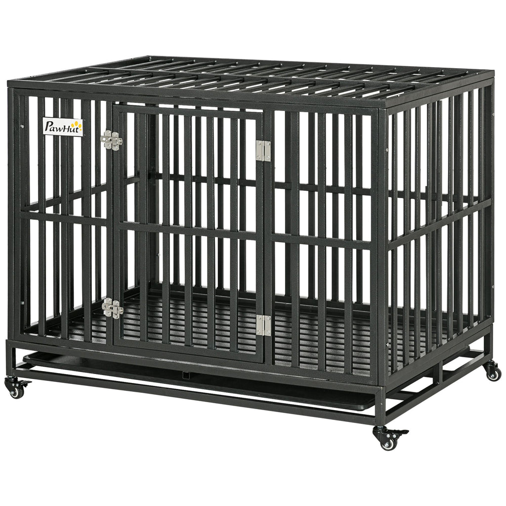 Rolling Dog Crate with Playpen – Easy Mobility & Secure Confinement