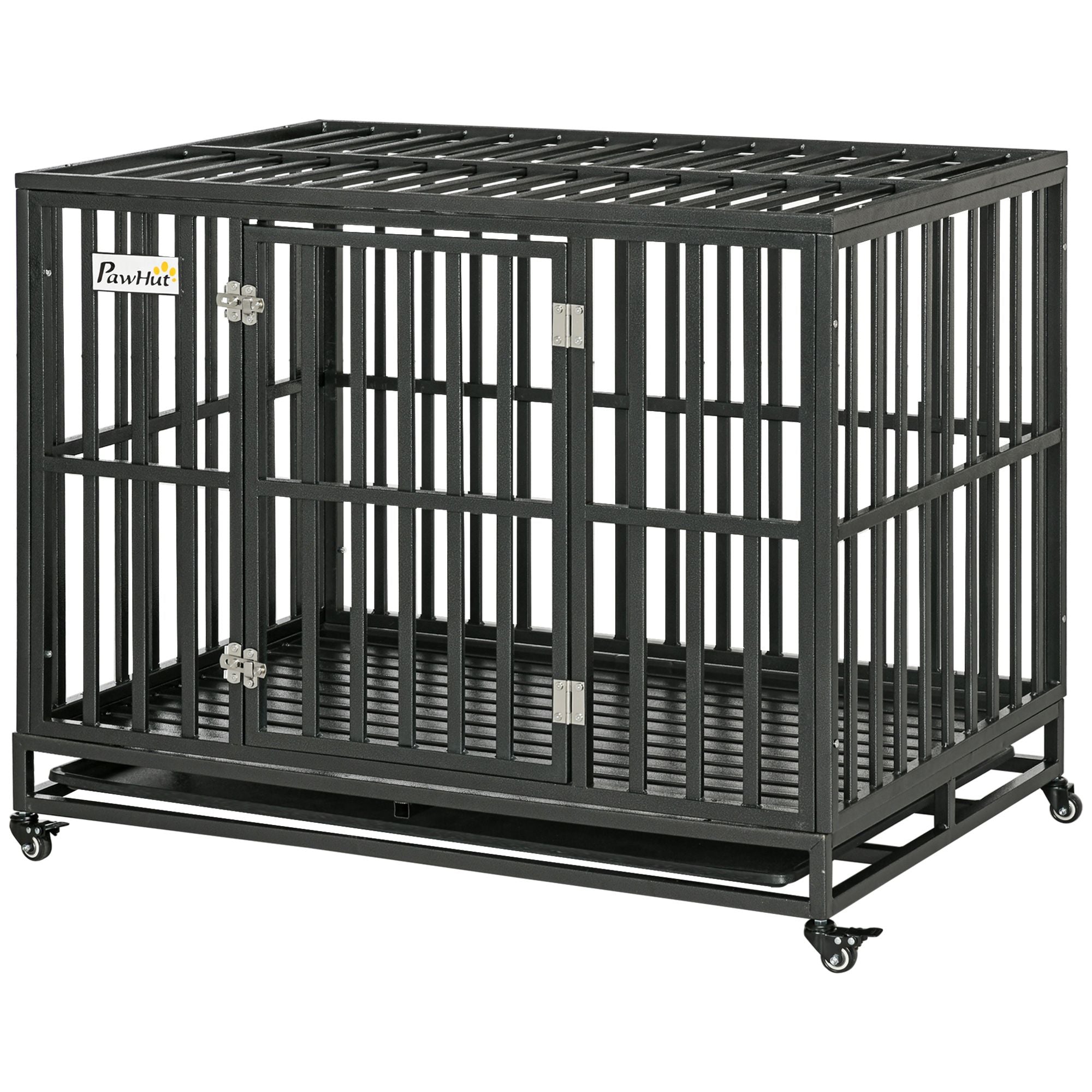 Rolling Dog Crate with Playpen – Easy Mobility & Secure Confinement