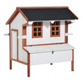 47" furniture-style Chicken Coop with Nesting Box and Perches - PawHut